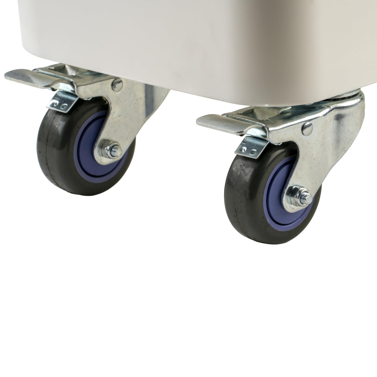 Winco 21 Gallon / Rolling Bin / Ivory Kitchen Trash Cans
