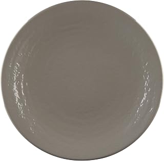 Elite Global Solutions D117RR-MR Round Pebble Plate, Melamine, Mushroom (Pack of 6)