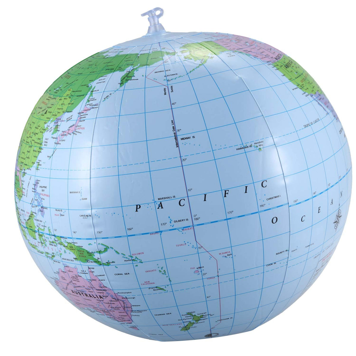 Inflatable Globe Tellurion Geography Balloon Water 40 cm by Hbaebdoo – Large, Polyvinyl Chloride (PVC), Multicolor, Model 067039