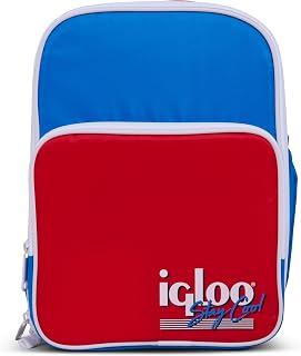 Igloo Retro Insulated Mini Backpack; Red, White & Blue