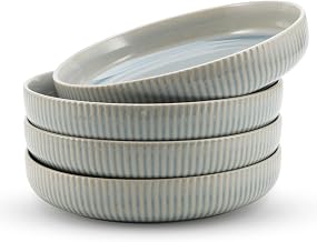 American Atelier Large Pasta Bowls 42 Oz - Light Blue, Set of 4
