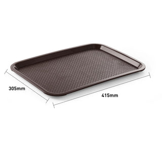Fast Food Trays Medium by Hendi – 16.3" x 16.3" x 0.8", Polypropylene, Brown, Model 878941
