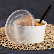 Karat 24-32 oz PP Food Container Flat Lids (Case of 600) – 142mm, Polypropylene, Clear, Model C-KDL142-PP
