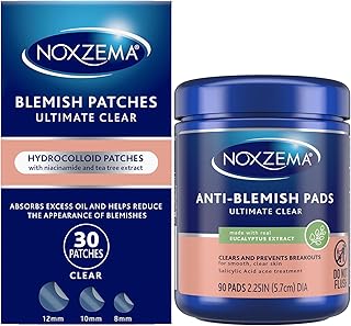 Noxzema Ultimate Clear Pimple Patches + Anti-Blemish Pads Acne Set