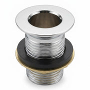 Krowne 1/2" NPS Nickel Plated Brass Drain – 4"L x 4"W x 6"H, Brass, Silver, Model 23-110