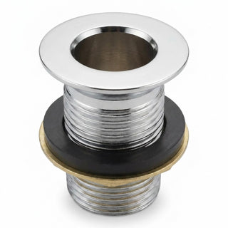 Krowne 1/2" NPS Nickel Plated Brass Drain – 4"L x 4"W x 6"H, Brass, Silver, Model 23-110