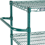 3 Shelf CART by Nexel – Alloy Steel, Green Epoxy, Model SC2436NG3