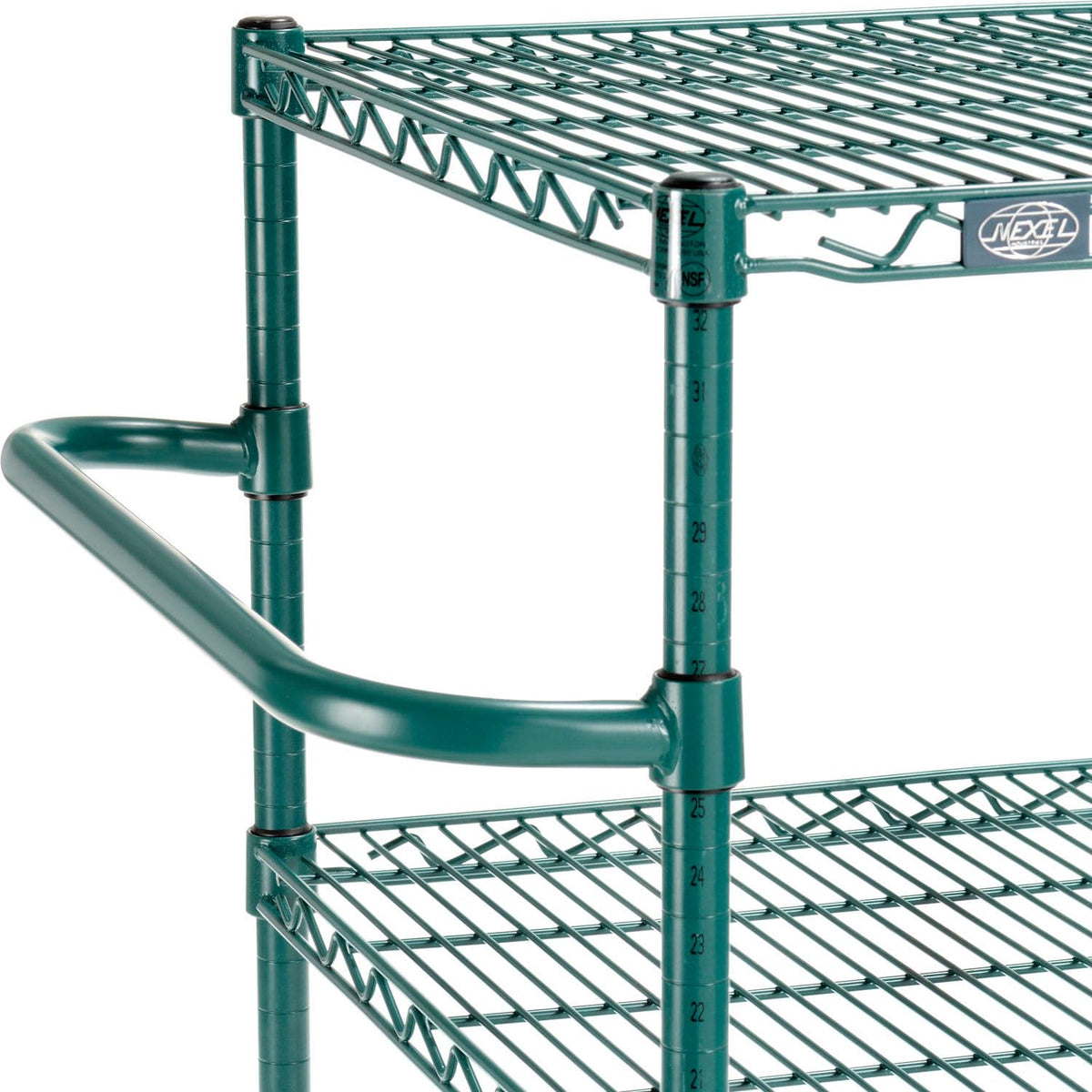 3 Shelf CART by Nexel – Alloy Steel, Green Epoxy, Model SC2436NG3