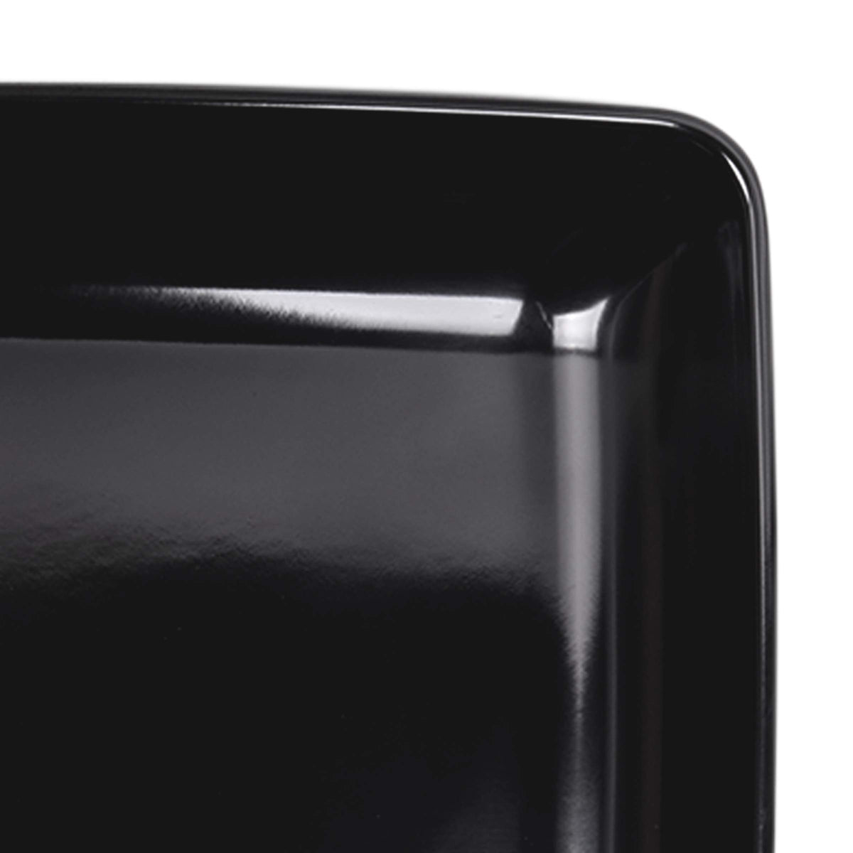 14" x 8" Black Rectangular Heavy-Duty Melamine Plastic Serving Platter by Elite Global Solutions – 14" x 8", 2.5 quarts, Melamine, Black, Model M85145-B