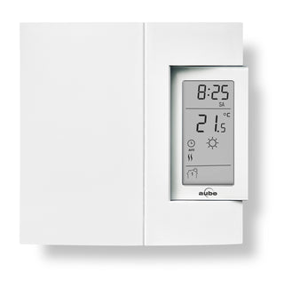 Aube by Electric Heating 7-Day Programmable Thermostat by Honeywell Home – 4.9 x 5 x 1.5 inches, Plastic, White, Model TH106
