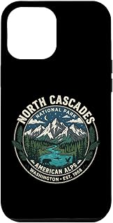 North Cascades National Park American Alps Vintage Badge Art Case for iPhone 12 Pro Max