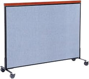 Global Industrial 60-1/4"W x 46-1/2"H Mobile Deluxe Office Partition Panel, Blue
