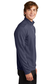 Unisex Sport-Wick Textured Quarter Zip Pullover True Navy by SPORT-TEK – Large, True Navy, Model ST860