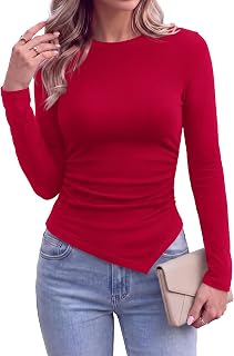 Womens Asymmetrical Long Sleeve Y2K Going Out Tops