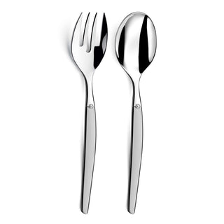 Jet - 2 salad servers by Lou Laguiole – Service salade x2, Stainless Steel 18/0, Satin., Model 251306V000A23