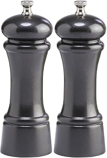 Chef Specialties Pepper Mill Salt Mill Set, Gunmetal Metallic