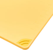 Saf-T-Grip Plastic Cutting Board with Safety Hook by San Jamar – 12"L x 9"W, Co-Polymer, Yellow, Model CBG912YL