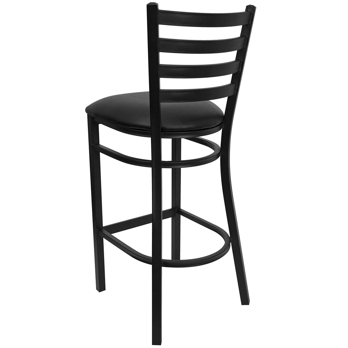 Flash Furniture Black Vinyl Seat/Black Metal Frame / Set of 1 / Contemporary Barstools