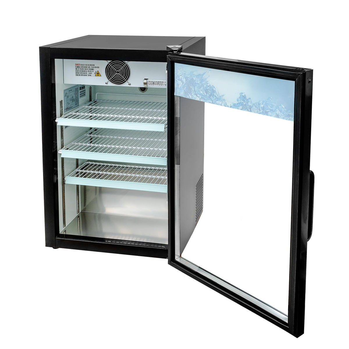 24 3/8" Countertop Refrigerated Merchandiser by MOTAK – 27.17x27.95x44.49, steel, aluminum, stainless steel, PVC, Black, Model MCM7-X