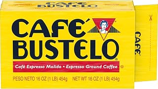 Cafe Bustelo Café Bustelo Ground Coffee, Dark Roast, 16-Ounce Brick (Pack of 12)
