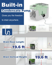 ALORAIR Green / 21*11.6*17.3in / 180.0 pints Dehumidifiers