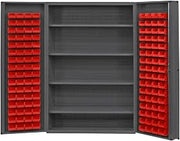 Durham DC48-128-4S-1795 Bin Cabinet, 72" Overall Height, 48" Overall Width, Total Number of Bins 128