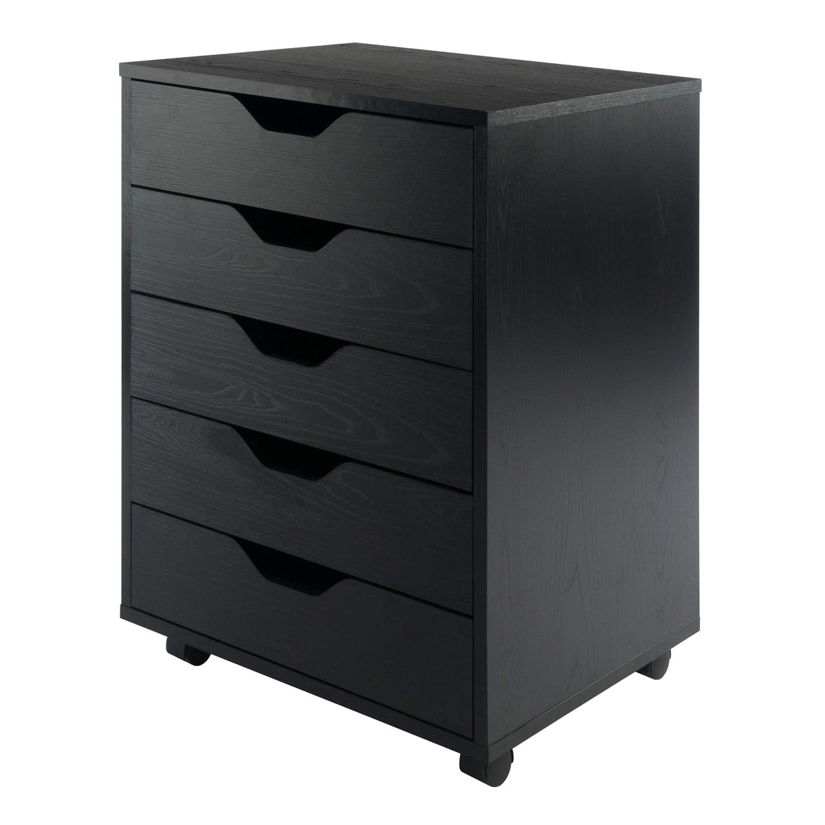 Winsome Black / 2 Doors, 15 Drawers / Contemporary Storage Cabinets