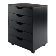 Winsome Black / 1 Door, 17 Drawers / Transitional Storage Drawer Units