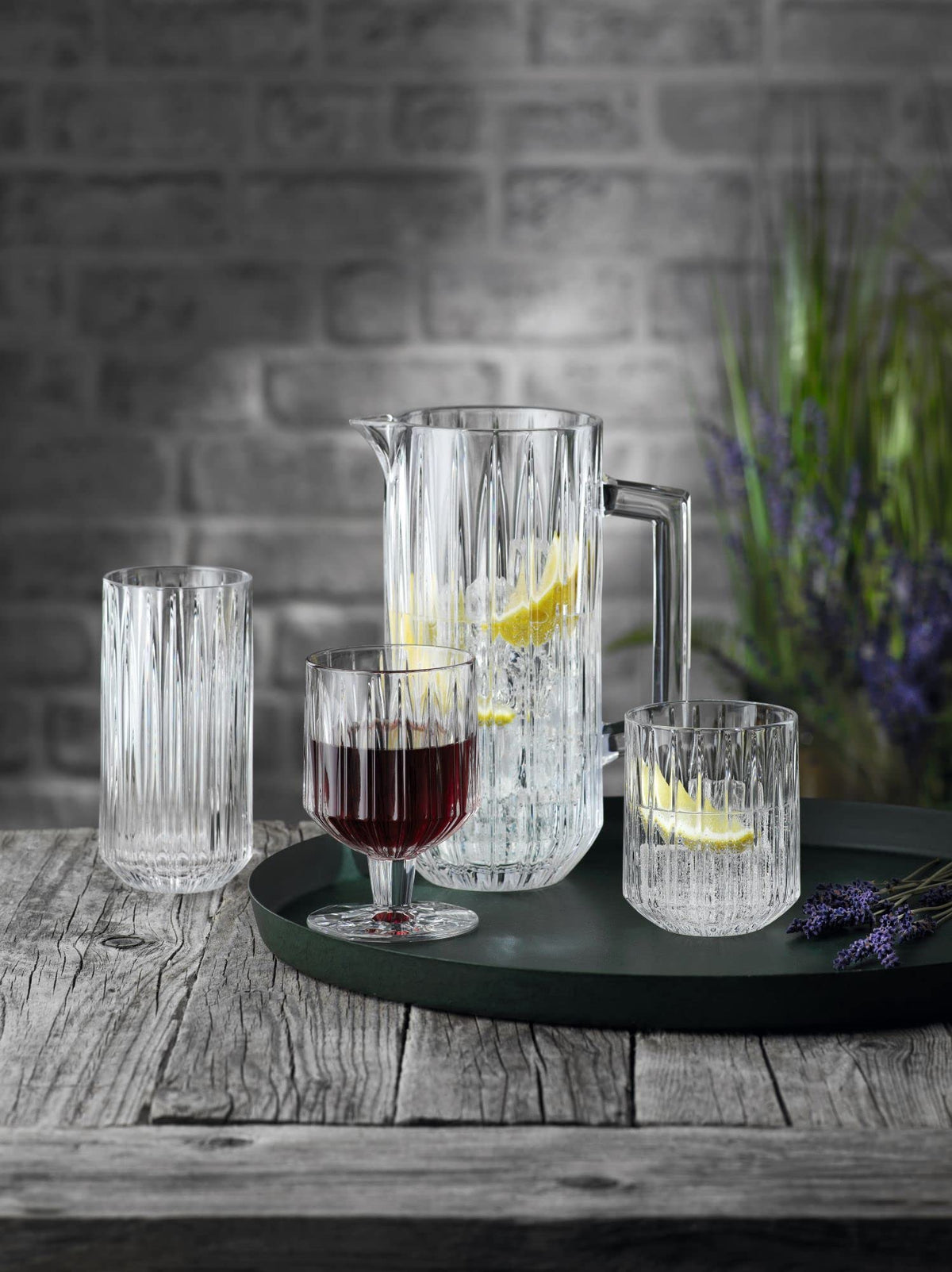 Jules Collection Long Drink Glasses by Nachtmann – 13 oz, 375 milliliters, Glass, Clear, Pack of 4