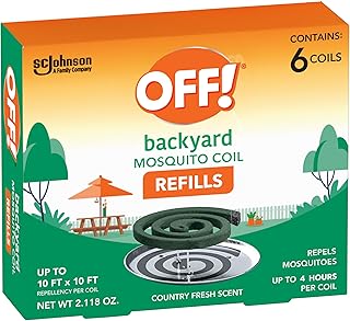 SC Johnson Off! Backyard Mosquito Repellent Coil Refills, Country Fresh Scent, 6 Count