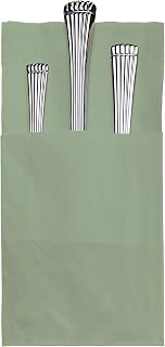 Hoffmaster 020161 Quickset Dinner Napkin, Coin Embossed, 2-Ply, 1/8 Fold, 17" Length x 17" Width, Soft Sage (Case of 800)