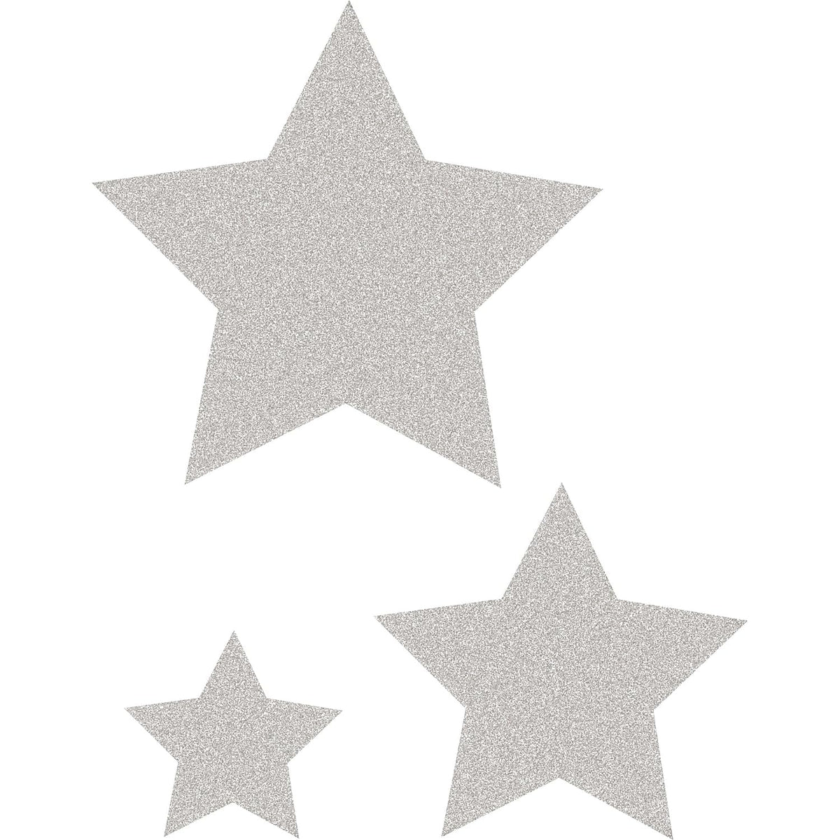 Silver Glitz Stars Accents - Assorted Size by Teacher Created Resources – Model TCR77026-3