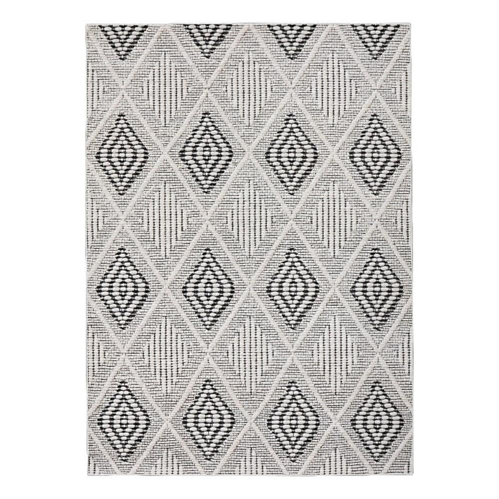 Marion Marko Polyester 8' x 10' Area Rug in Cream by Linon – 0" x 120" (Rectangular), Fabric, Cream, Model CYMX3553