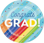 Creative Converting Rainbow Grad Paper Plates, 8 ct