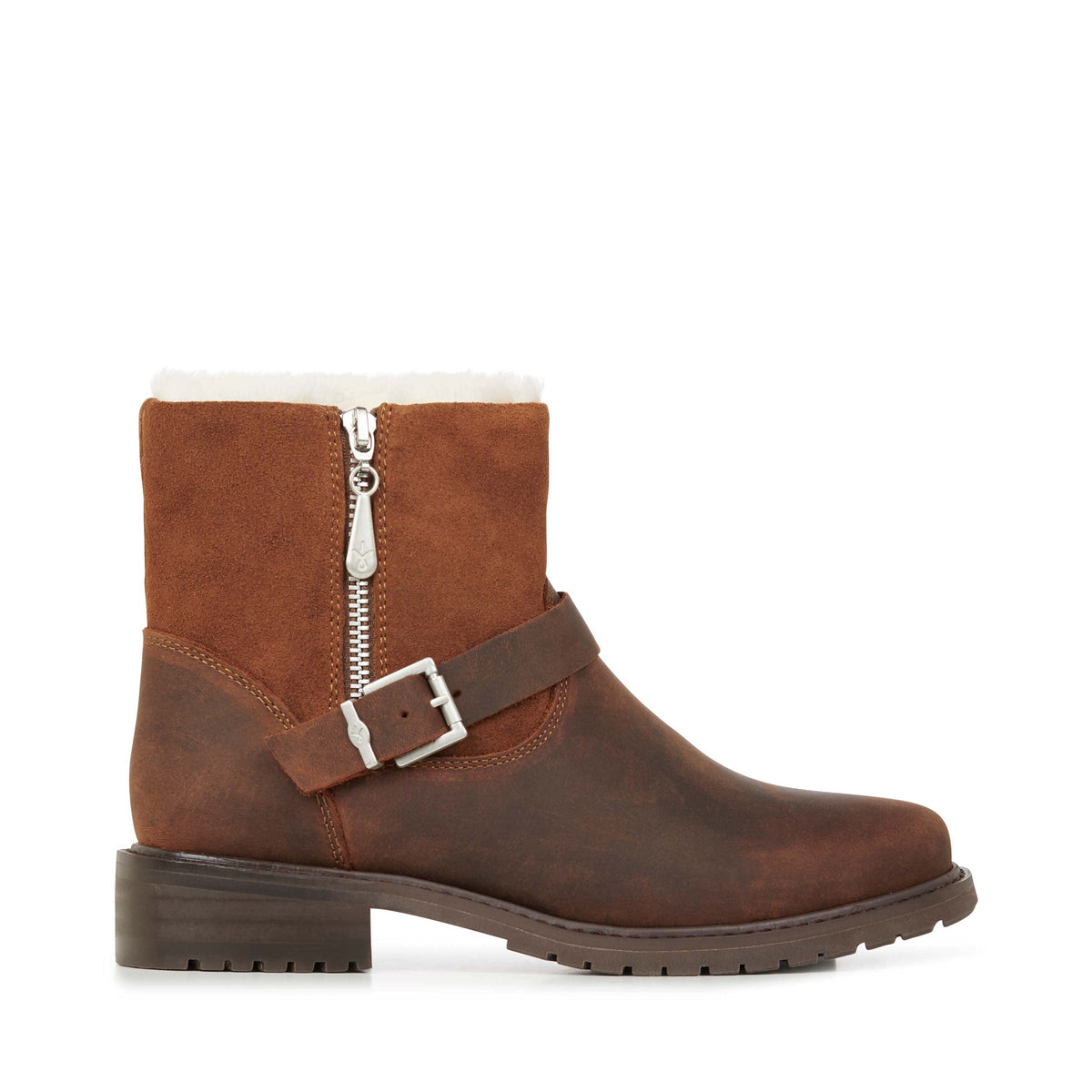 Women's Roadside Oak 10 M by EMU – 10, Leather, Oak, Model 809996721995
