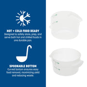 Carlisle FoodService Products 2 Quart (Pack of 1) / 1 / White Storage & Transport