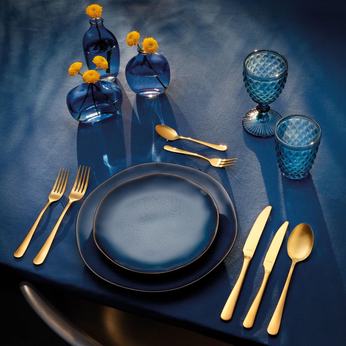 Amefa Cake Set / Matt Gold / 14 cm Flatware Sets