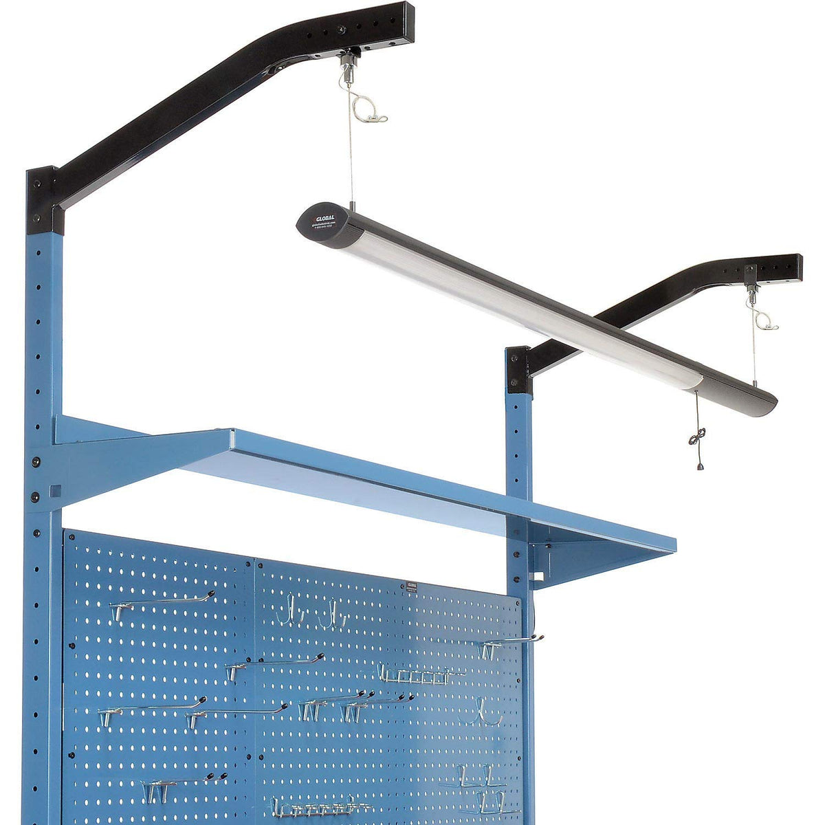 Workbench - Maple Butcher Block Square Edge Complete Bench by Global Industrial – 30"L x 60"W, Steel, Blue, Model 319163