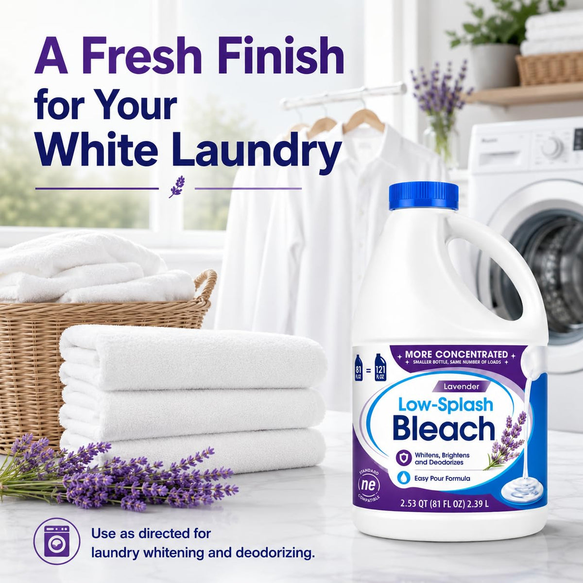 Low Splash Bleach by Generic – 81 Fl Oz (Pack of 1), Model RHLV-81-LV
