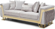 Glory Furniture Rebecca G00195A-S Sofa Shimmering Silver Velvet