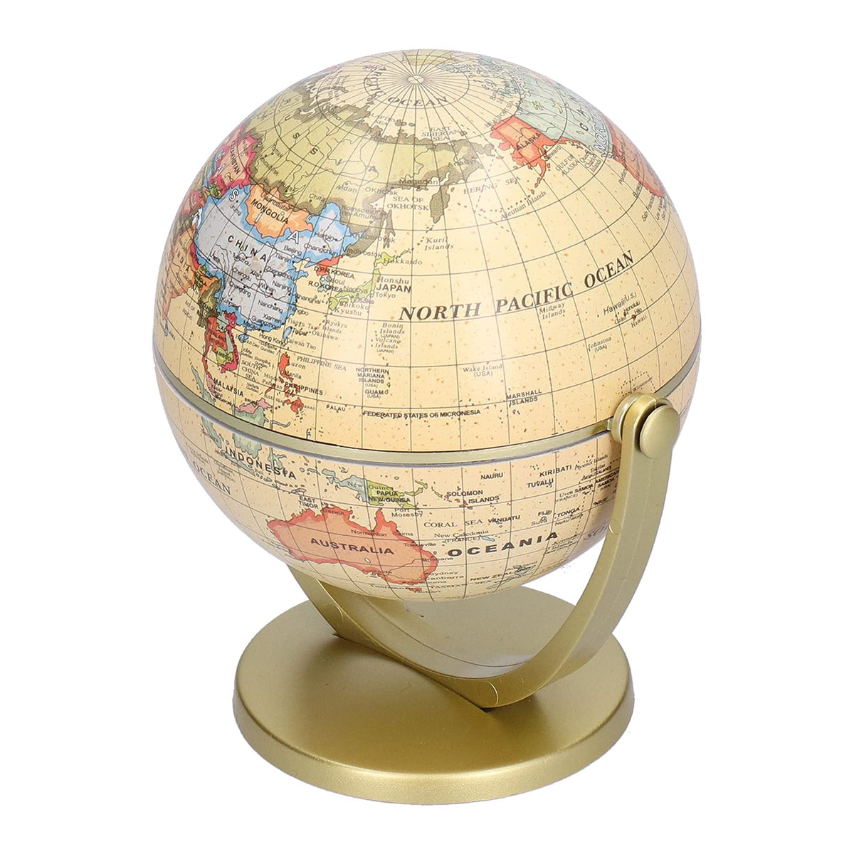 Durable Mini World Map Globe on Sturdy Base with Clear Text and Excellent Workmanship for Geography Education by Sanpyl – #711, Model Sanpylojf0v1r6ya
