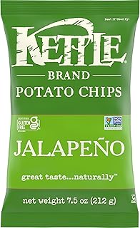 Kettle Brand Jalapeno Kettle Potato Chips, Gluten-Free, Non-GMO, 7.5 oz Bag