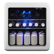 1.7 cu. ft. Retro Mini Beverage Cooler in White by Magic Chef – Medium, 1.7 cubic_feet, Plastic, White, Model MCB17CHW