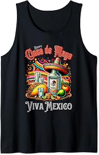 Cinco de Mayo Celebration Graphic Festive Mexico Fiesta Tank Top
