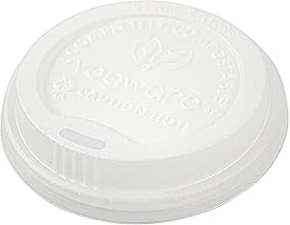 Vegware 10 thru 20 oz Hot Cup Lid - 1000/Case