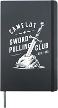 Medieval, Camelot Sword Pulling Club, Excalibur Ren Faire Hardcover Journal, Black