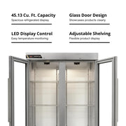 Traulsen (2) Glass Doors / Silver / 45.13 cubic_feet Refrigerators