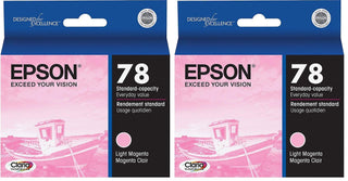78 Claria Hi-Definition Ink Standard Capacity Light Magenta Cartridge (T078620) Works with Artisan by Epson – 2 Pack, Other, Light Magenta, Pack of 2, Model T078620-S