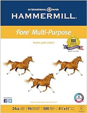 Hammermill 103283 Fore MP Multipurpose Paper, 96 Brightness, 24lb, 8-1/2 x 11, 5000/Carton