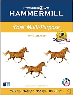 Hammermill 103283 Fore MP Multipurpose Paper, 96 Brightness, 24lb, 8-1/2 x 11, 5000/Carton